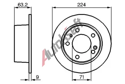 BOSCH Brzdov kotou - 224 mm BO 0986478141, 0 986 478 141