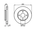 BOSCH Brzdov kotou - 260 mm BO 0986478170, 0 986 478 170