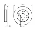 Brzdový kotouč BOSCH ‐ BO 0986478172 Brzdový kotouč BOSCH ‐ BO 0986478172