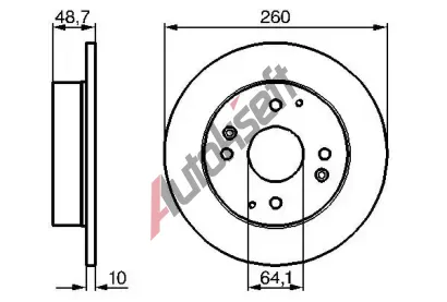 BOSCH Brzdov kotou - 260 mm BO 0986478172, 0 986 478 172