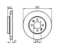 BOSCH Brzdov kotou - 262 mm BO 0986478174, 0 986 478 174