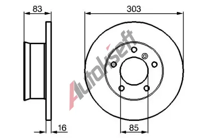 BOSCH Brzdov kotou - 303 mm BO 0986478189, 0 986 478 189