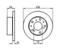 BOSCH Brzdov kotou - 256 mm BO 0986478200, 0 986 478 200