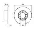 BOSCH Brzdov kotou - 280 mm BO 0986478201, 0 986 478 201