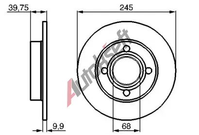 BOSCH Brzdov kotou - 245 mm BO 0986478216, 0 986 478 216