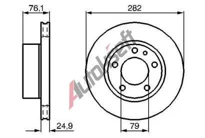 BOSCH Brzdov� kotou� - 282 mm BO 0986478217, 0 986 478 217