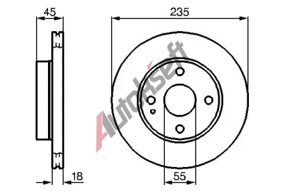 BOSCH Brzdov kotou - 235 mm BO 0986478241, 0 986 478 241