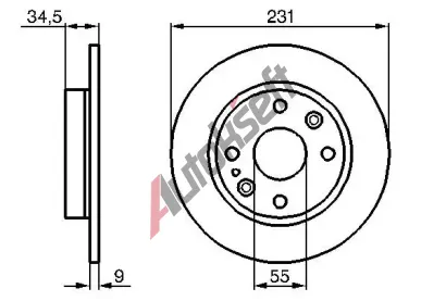 BOSCH Brzdov kotou - 231 mm BO 0986478242, 0 986 478 242