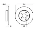 BOSCH Brzdov kotou - 284 mm BO 0986478262, 0 986 478 262