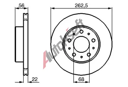 BOSCH Brzdov kotou - 262 mm BO 0986478283, 0 986 478 283