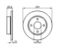 BOSCH Brzdov kotou - 234 mm BO 0986478288, 0 986 478 288