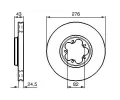 BOSCH Brzdov kotou - 276 mm BO 0986478299, 0 986 478 299