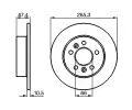 BOSCH Brzdov kotou - 265 mm BO 0986478305, 0 986 478 305