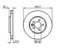 BOSCH Brzdov kotou - 284 mm BO 0986478314, 0 986 478 314