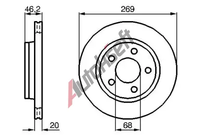 BOSCH Brzdov kotou - 269 mm BO 0986478316, 0 986 478 316