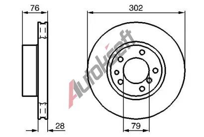 BOSCH Brzdov kotou - 302 mm BO 0986478317, 0 986 478 317