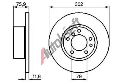 BOSCH Brzdov kotou - 302 mm BO 0986478319, 0 986 478 319