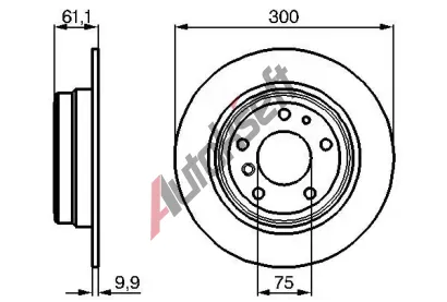 BOSCH Brzdov kotou - 300 mm BO 0986478321, 0 986 478 321