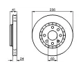 BOSCH Brzdov kotou - 256 mm BO 0986478327, 0 986 478 327