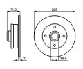 BOSCH Brzdov kotou - 226 mm BO 0986478331, 0 986 478 331