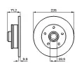 BOSCH Brzdov kotou - 226 mm BO 0986478332, 0 986 478 332