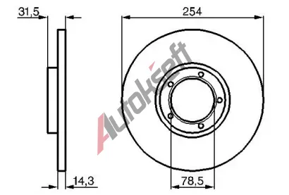 BOSCH Brzdov kotou - 254 mm BO 0986478345, 0 986 478 345