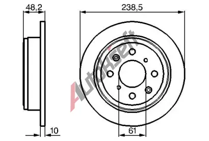 BOSCH Brzdov kotou - 239 mm BO 0986478350, 0 986 478 350