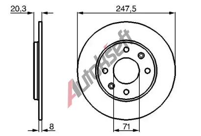 BOSCH Brzdov kotou - 248 mm BO 0986478371, 0 986 478 371