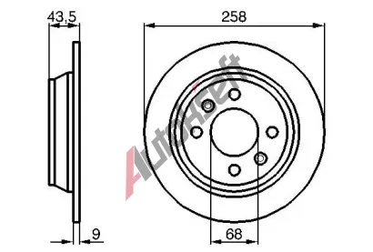 BOSCH Brzdov kotou - 258 mm BO 0986478374, 0 986 478 374