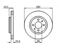 BOSCH Brzdov kotou - 280 mm ‐ BO 0986478375