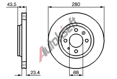 BOSCH Brzdov kotou - 280 mm BO 0986478375, 0 986 478 375