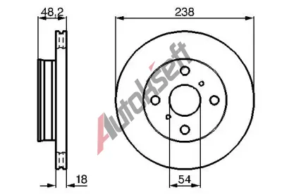 BOSCH Brzdov kotou - 238 mm BO 0986478385, 0 986 478 385