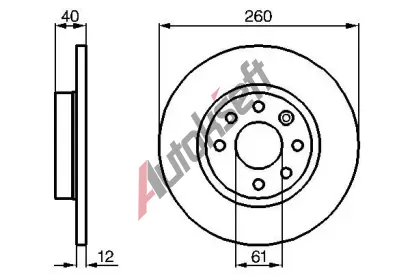 BOSCH Brzdov kotou - 260 mm BO 0986478386, 0 986 478 386