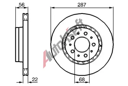 BOSCH Brzdov kotou - 287 mm BO 0986478388, 0 986 478 388