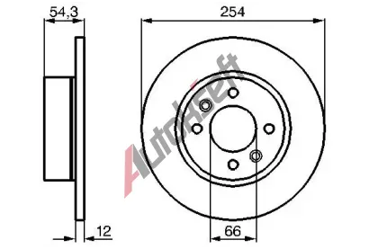 BOSCH Brzdov kotou - 254 mm BO 0986478390, 0 986 478 390