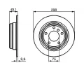 BOSCH Brzdov kotou - 298 mm BO 0986478425, 0 986 478 425