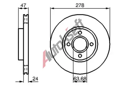 BOSCH Brzdov kotou - 278 mm BO 0986478427, 0 986 478 427