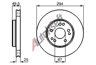 BOSCH Brzdov kotou - 294 mm BO 0986478428, 0 986 478 428