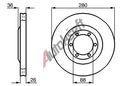 BOSCH Brzdov kotou - 280 mm BO 0986478437, 0 986 478 437