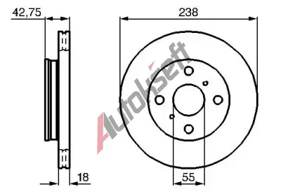 BOSCH Brzdov kotou - 238 mm BO 0986478438, 0 986 478 438