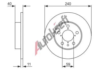 BOSCH Brzdov kotou - 240 mm BO 0986478444, 0 986 478 444