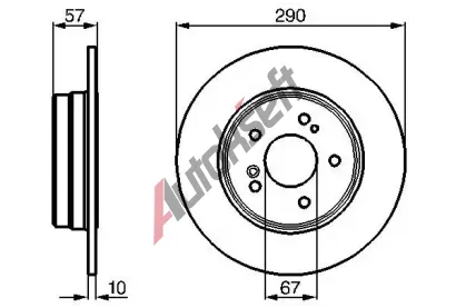 BOSCH Brzdov kotou - 290 mm BO 0986478446, 0 986 478 446