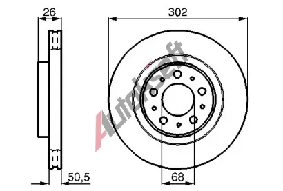 BOSCH Brzdov kotou - 302 mm BO 0986478454, 0 986 478 454