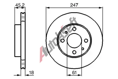 BOSCH Brzdov kotou - 247 mm BO 0986478459, 0 986 478 459