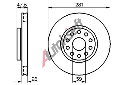 BOSCH Brzdov kotou - 281 mm BO 0986478460, 0 986 478 460