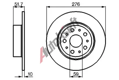 BOSCH Brzdov kotou - 276 mm BO 0986478463, 0 986 478 463