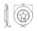 BOSCH Brzdov kotou - 303 mm BO 0986478468, 0 986 478 468