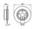 BOSCH Brzdov kotou - 286 mm BO 0986478478, 0 986 478 478