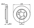 BOSCH Brzdov kotou - 256 mm BO 0986478482, 0 986 478 482