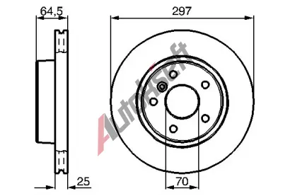 BOSCH Brzdov kotou - 297 mm BO 0986478483, 0 986 478 483